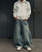 Vintage Wash Denim Jeans - RIYOOO