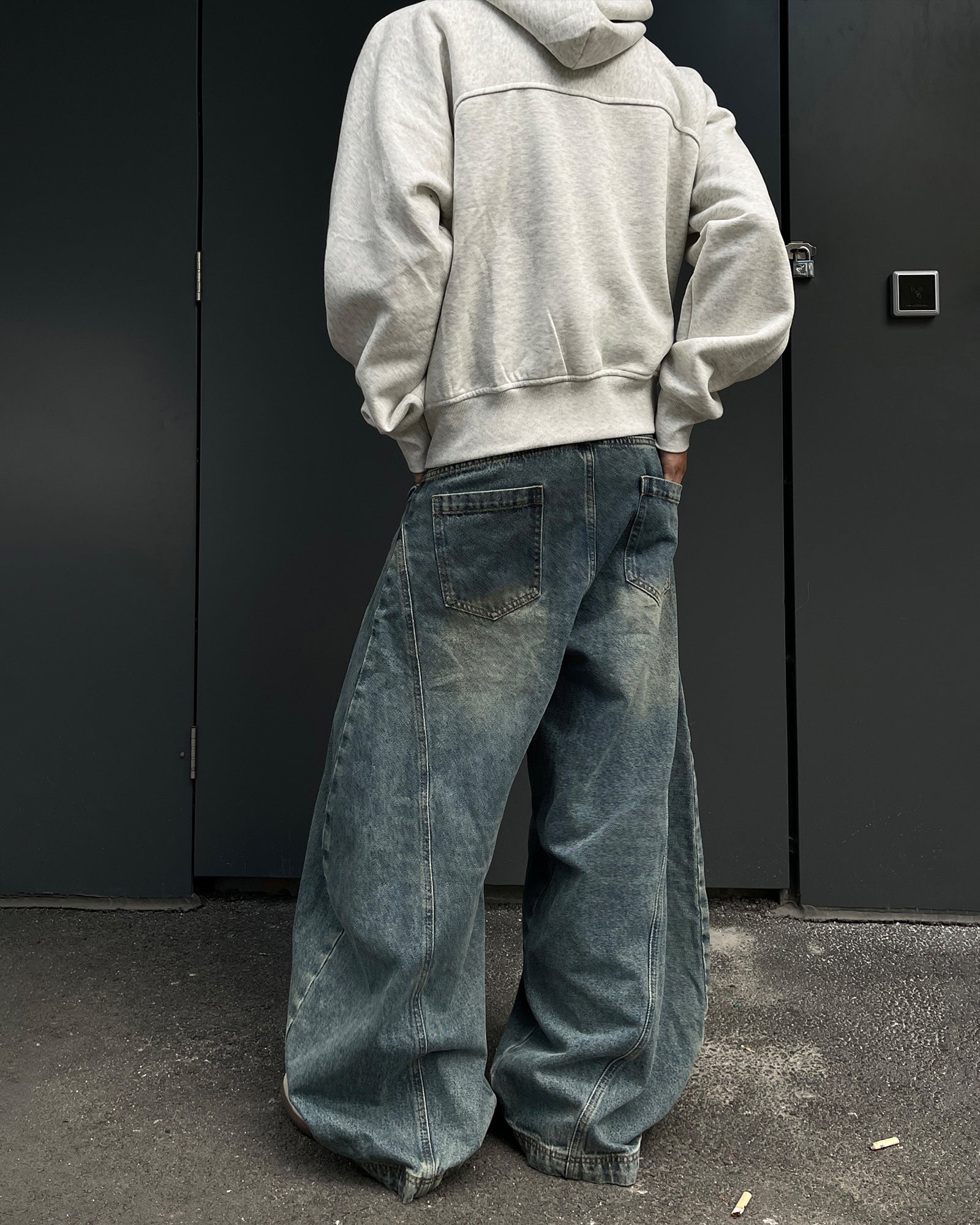 Blade Pants - Distressed Wide-Legged Denim