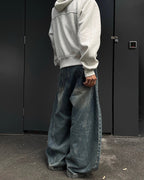 Vintage Wash Denim Jeans - RIYOOO