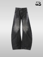 Curved Hem Jeans - RIYOOO
