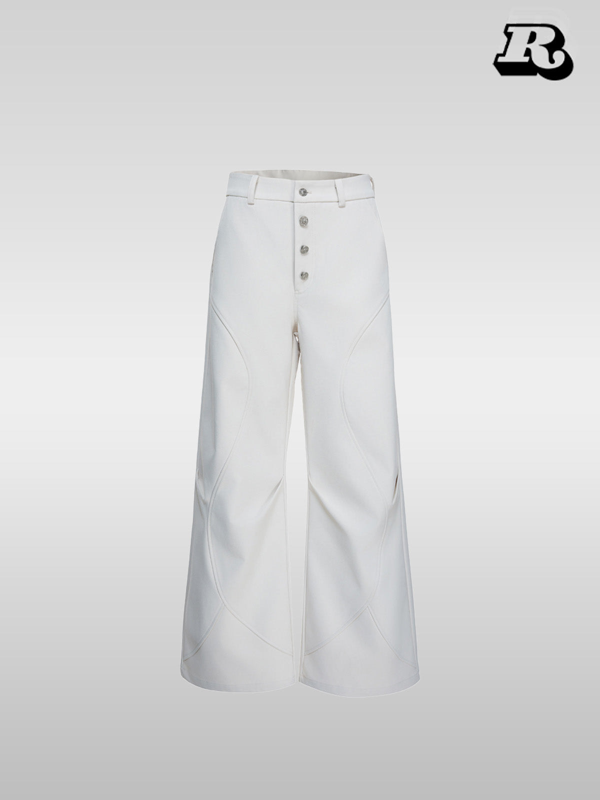 Double Pleated 3D Flared Trousers - RIYOOO