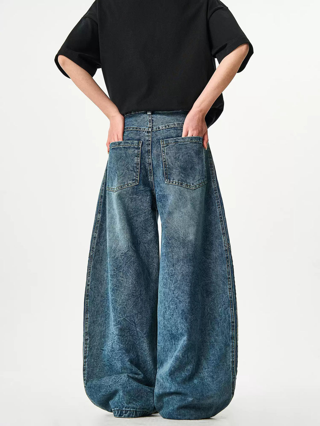 Striped Denim Pants - Riyooo