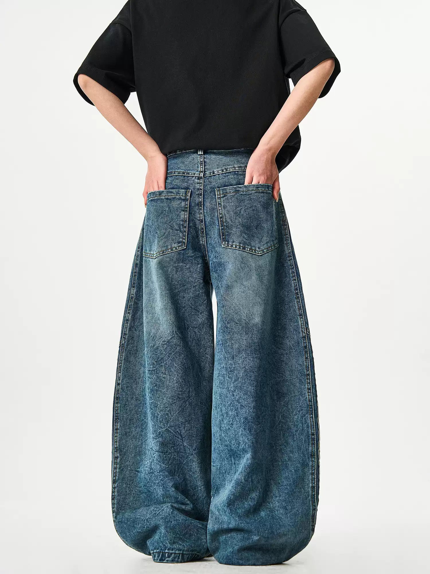 Striped Denim Pants - Riyooo