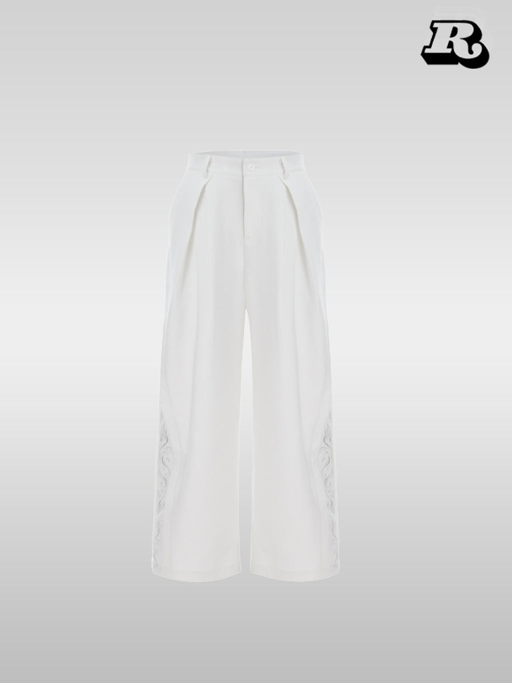 Vintage Cut Pattern Embroidered Trousers - RIYOOO