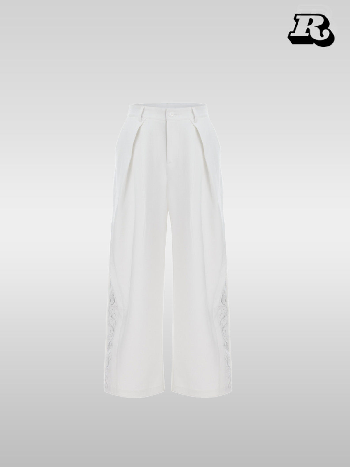 Vintage Cut Pattern Embroidered Trousers - RIYOOO