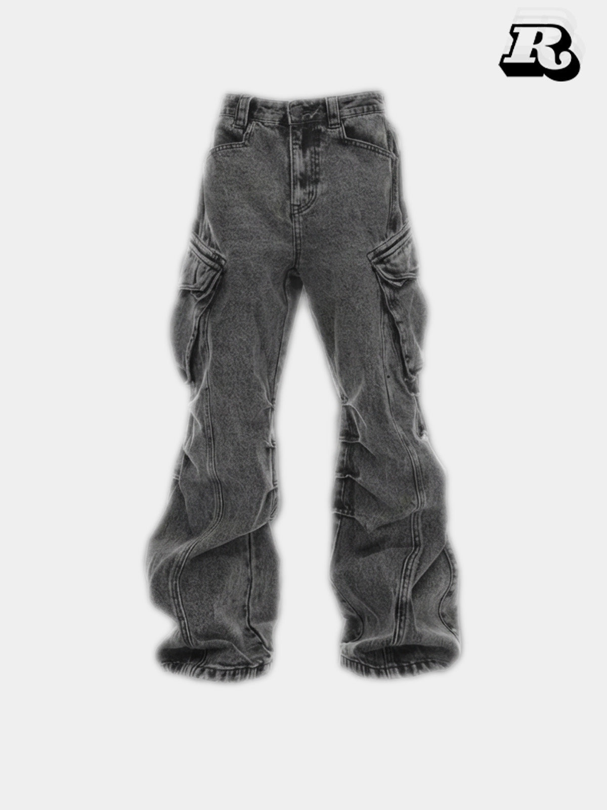 Heavy-Duty Washed Cargo Pants - RIYOOO