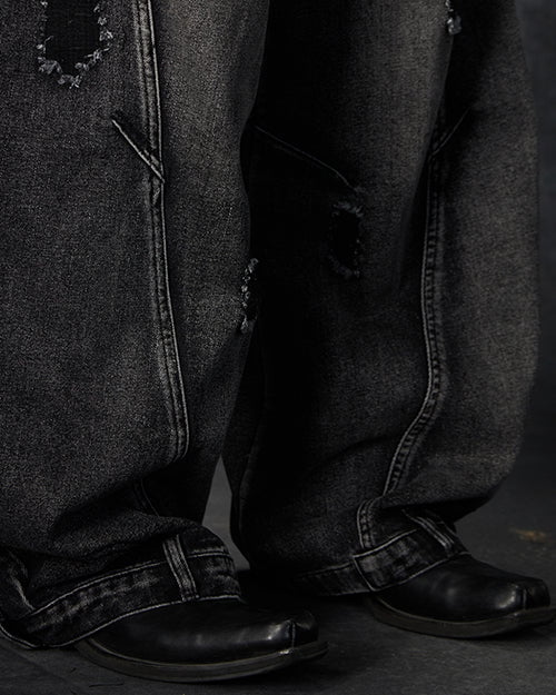 Riyooo Street Orbit Balloon Denim Pants