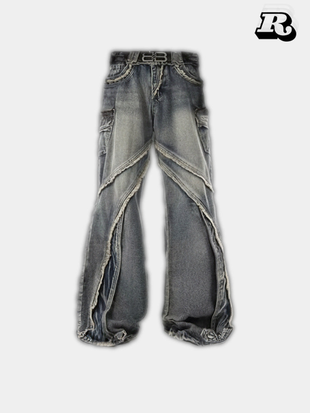 Vintage Raw Hem Denim Jeans - KIIKIO