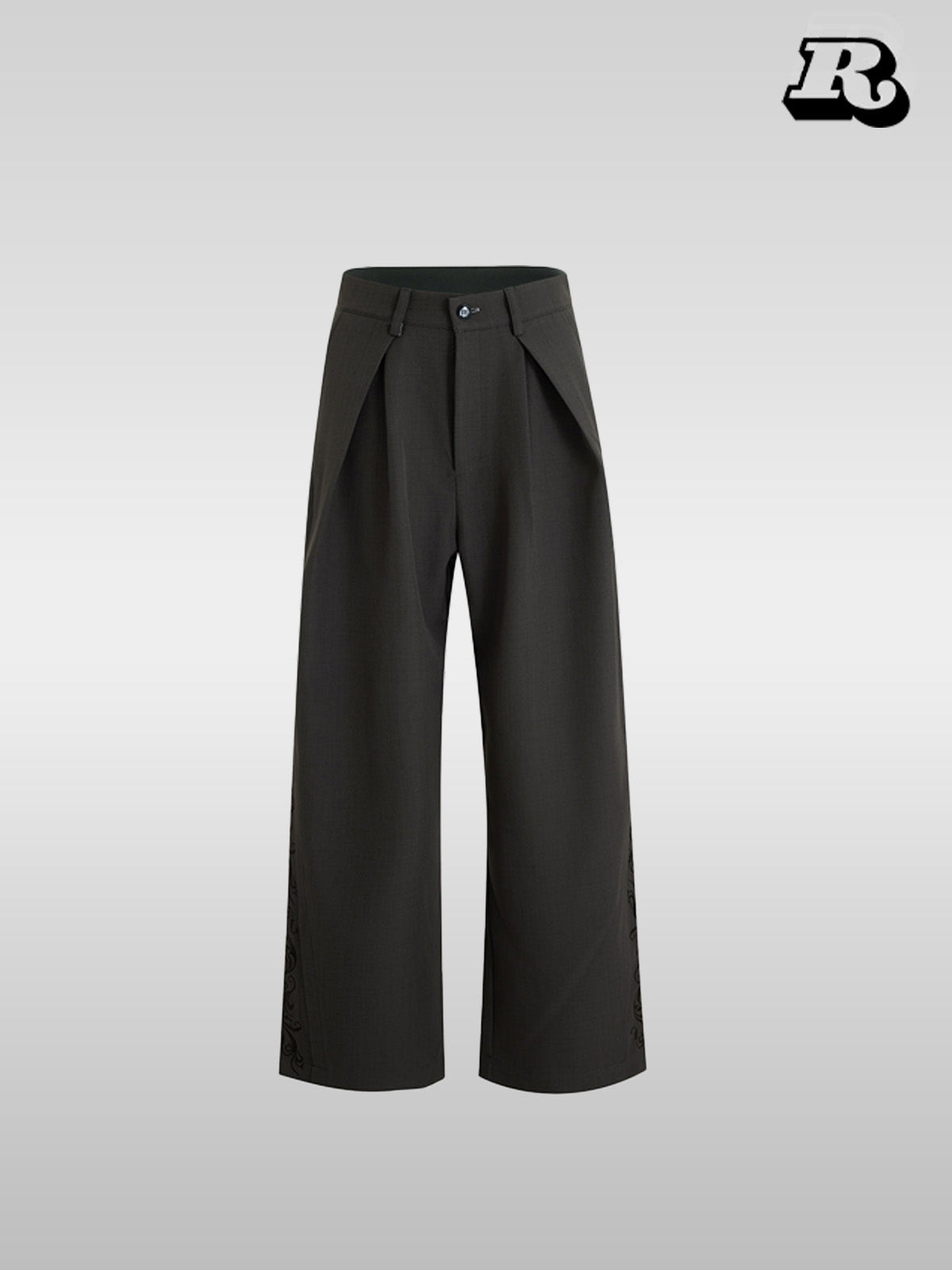 Vintage Cut Pattern Embroidered Trousers - RIYOOO