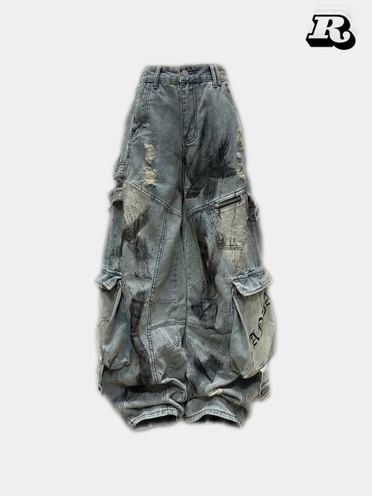 Distressed Cargo Pants - Riyooo