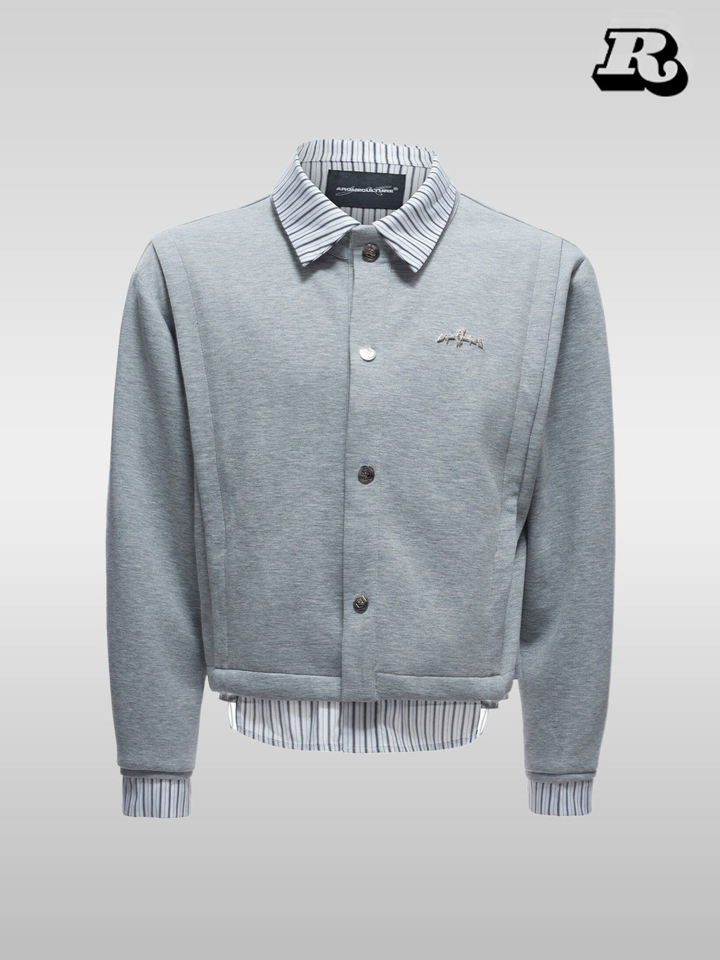 Faux Two-Piece Check Shirt - RIYOOO