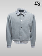 Faux Two-Piece Check Shirt - RIYOOO