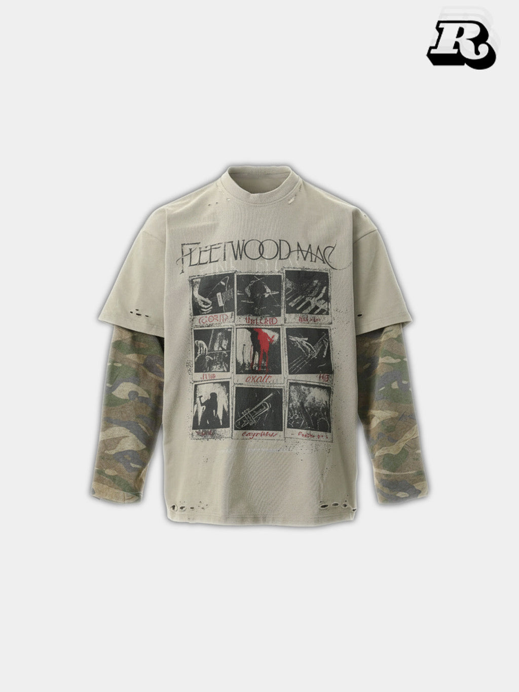 Layered Camouflage T-Shirt - Riyooo