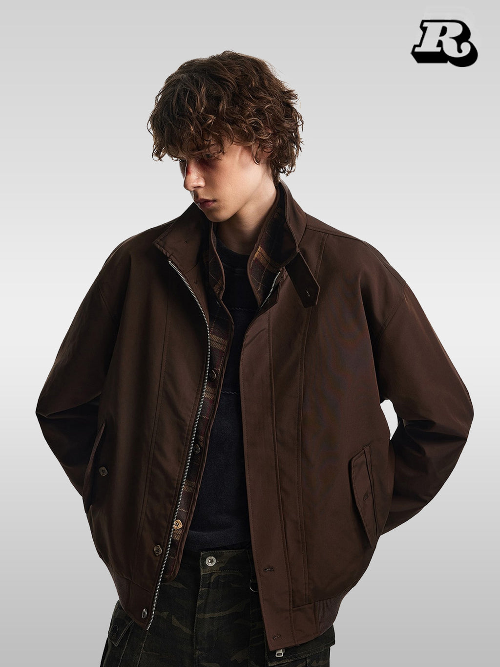 Plaid Patchwork Jacket - RIYOOO