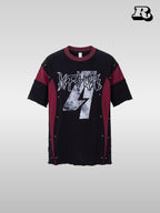 Rivet Color Block Patchwork T-Shirt - RIYOOO