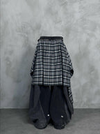 Plaid Patchwork Jeans - RIYOOO