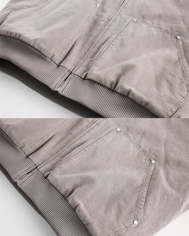 Fur-Collar Thickened Hooded Cotton Jacket