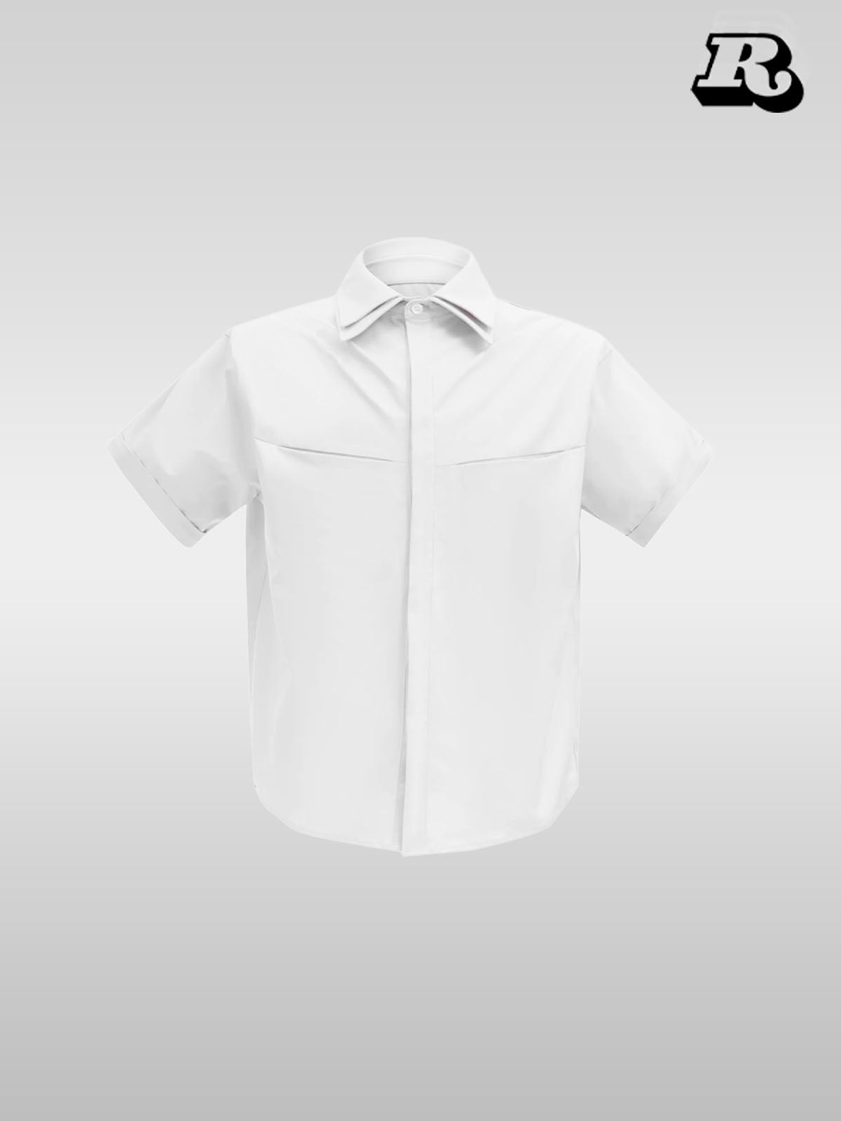 Double Collar Design Short Sleeve Shirt - RIYOOO