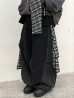 Plaid Patchwork Jeans - RIYOOO