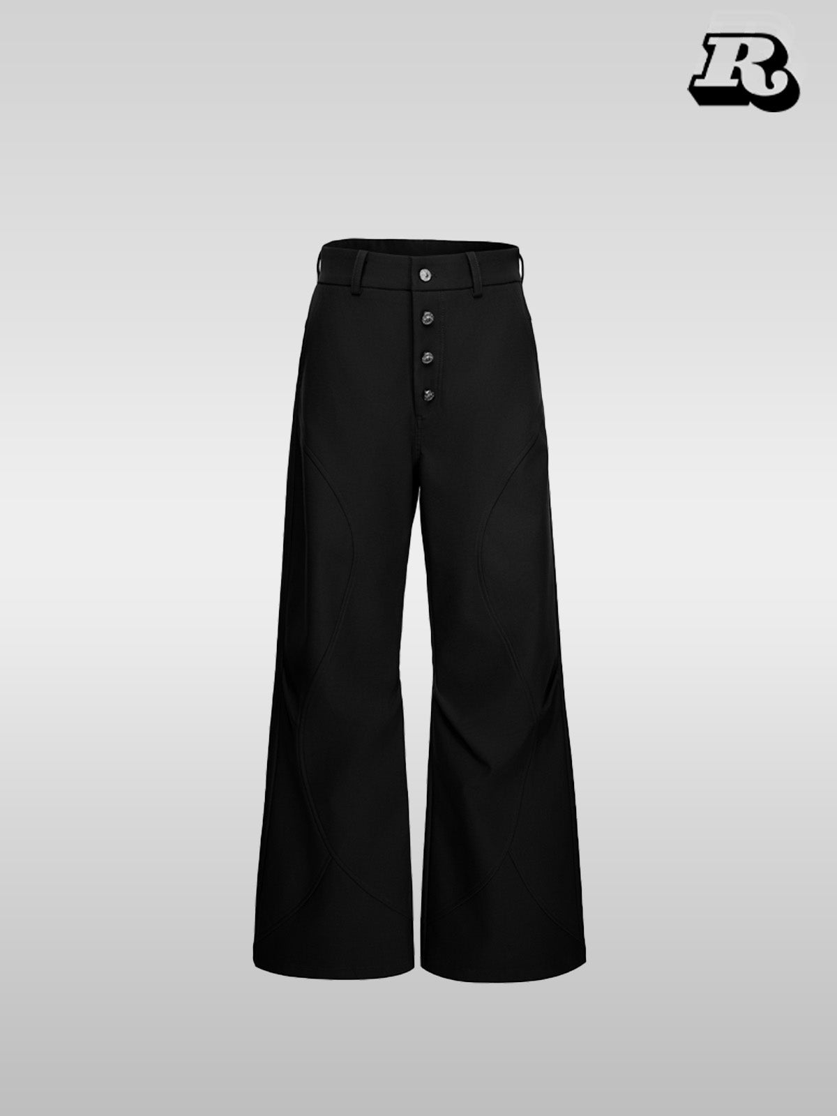 Double Pleated 3D Flared Trousers - RIYOOO