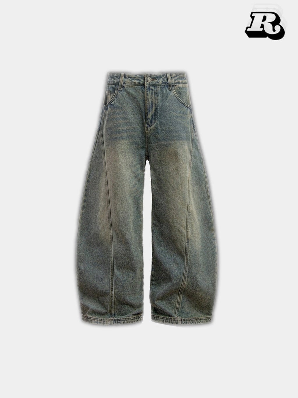 Vintage Wash Denim Jeans - RIYOOO