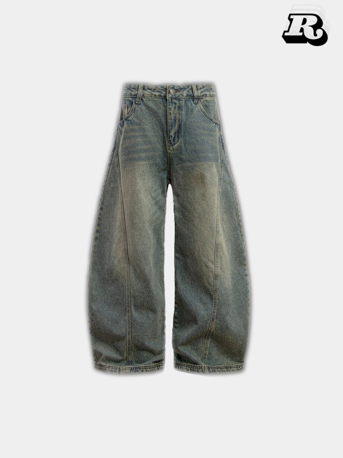 Vintage Wash Denim Jeans - RIYOOO