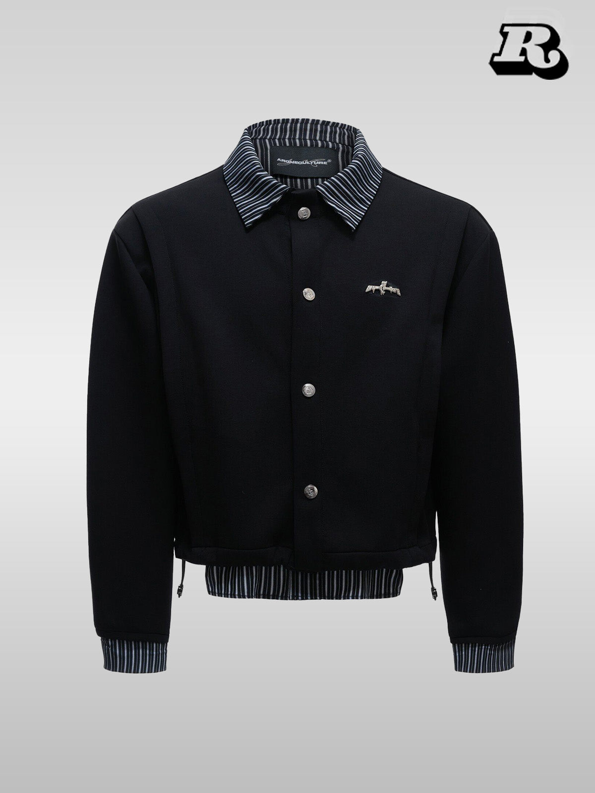 Faux Two-Piece Check Shirt - RIYOOO