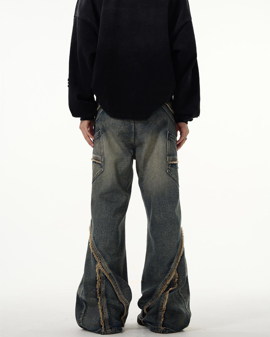 KIIKIO Vintage Raw Edge Jeans