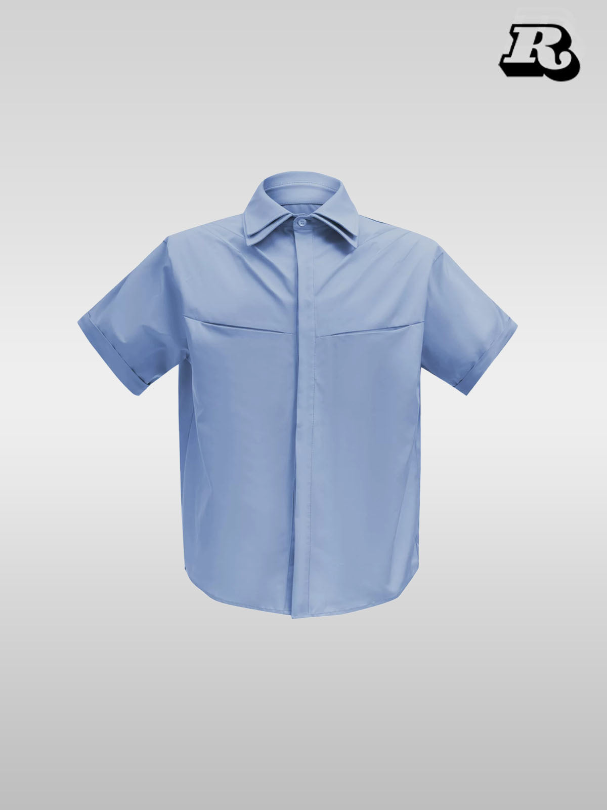 Double Collar Design Short Sleeve Shirt - RIYOOO
