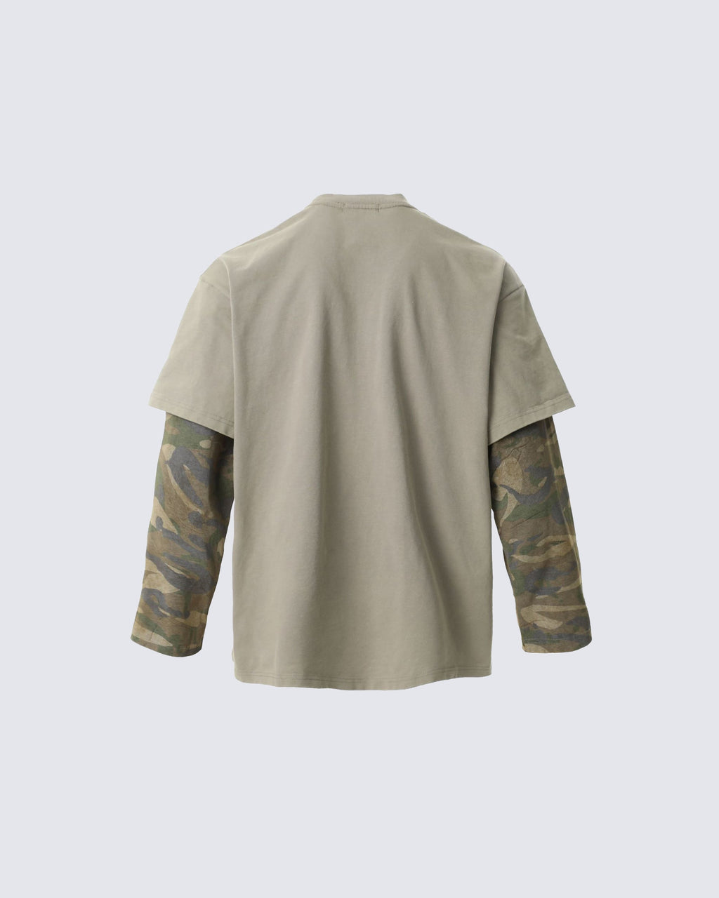 Riyooo Street Layered Camo Tee