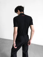 Embroidered High Neck T-Shirt - RIYOOO