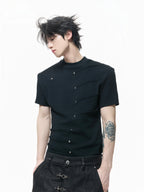 Metal Rivet T-Shirt - RIYOOO