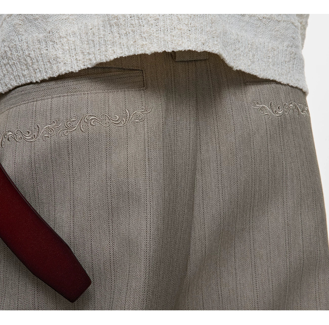 Old Money Premium Embroidered Trousers - RIYOOO