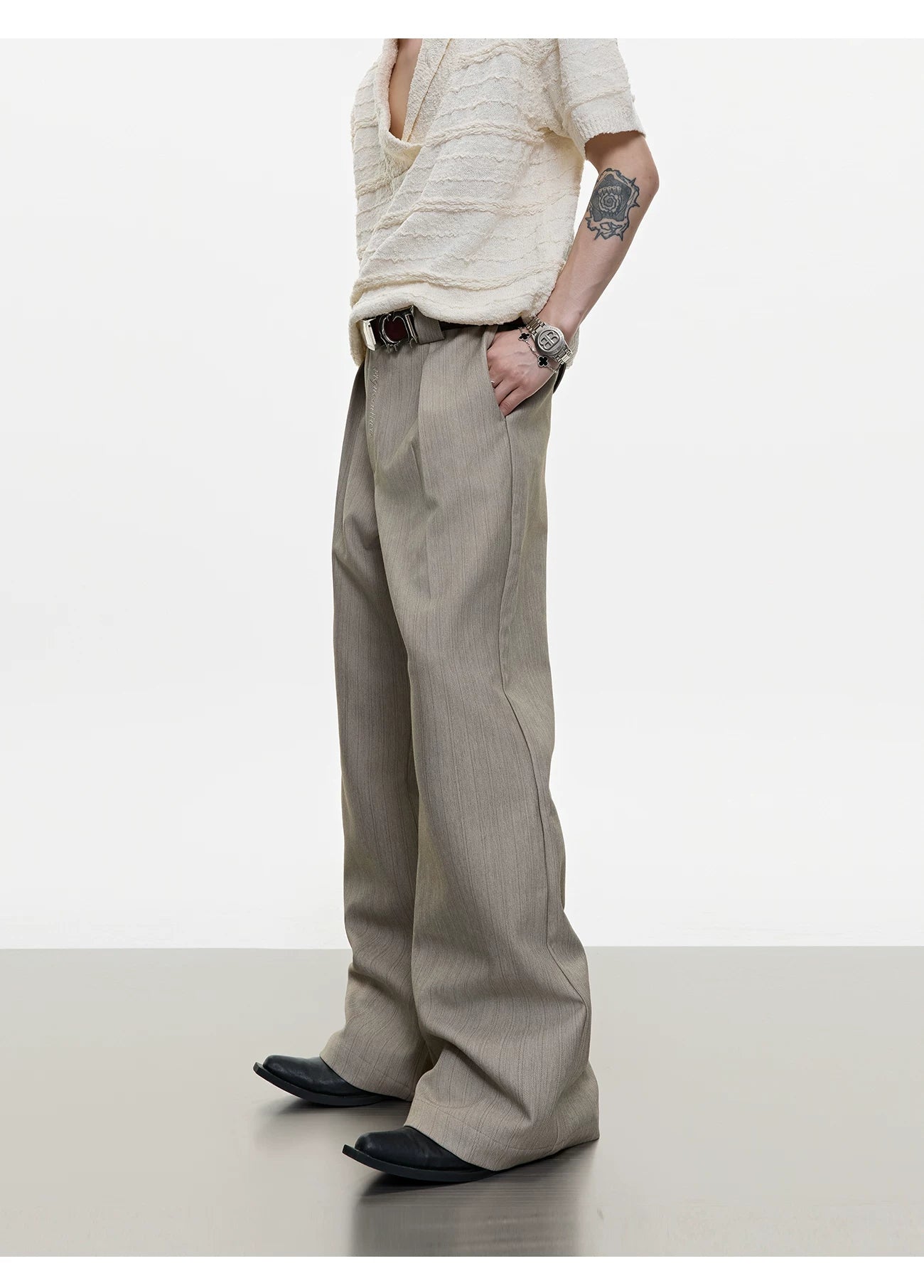 Old Money Premium Embroidered Trousers - RIYOOO
