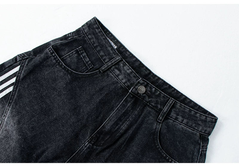 Striped Patchwork Jeans - RIYOOO