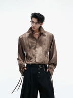 Ribbon Pearl Embellished Shirt - RIYOOO