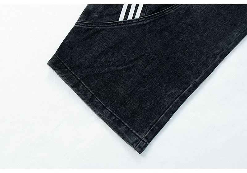 Striped Patchwork Jeans - RIYOOO