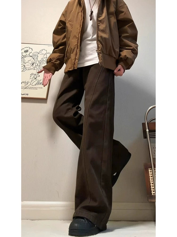 Straight Slim Bootcut Pants - RIYOOO