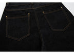 American Vintage Double-Waist Cropped Denim Pants - RIYOOO
