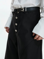 Double Pleated 3D Flared Trousers - RIYOOO