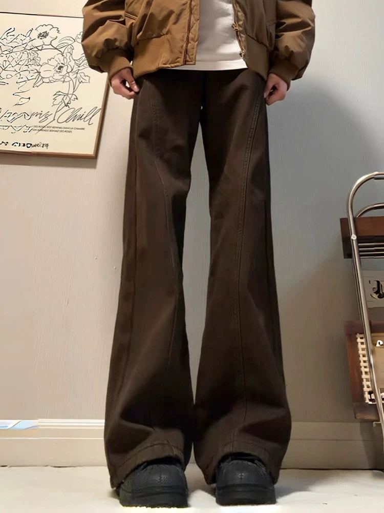 Straight Slim Bootcut Pants - RIYOOO