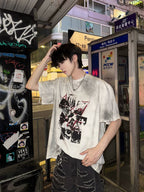 Punk Rock Vintage Washed T-Shirt - RIYOOO