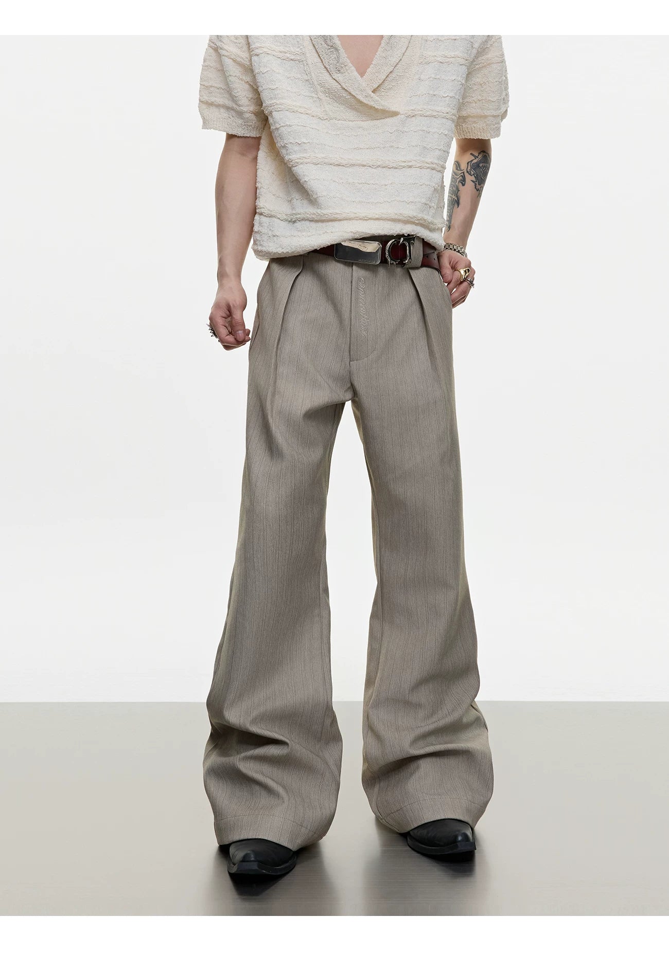 Old Money Premium Embroidered Trousers - RIYOOO