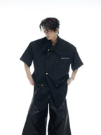 Double-Breasted Design Shirt - RIYOOO