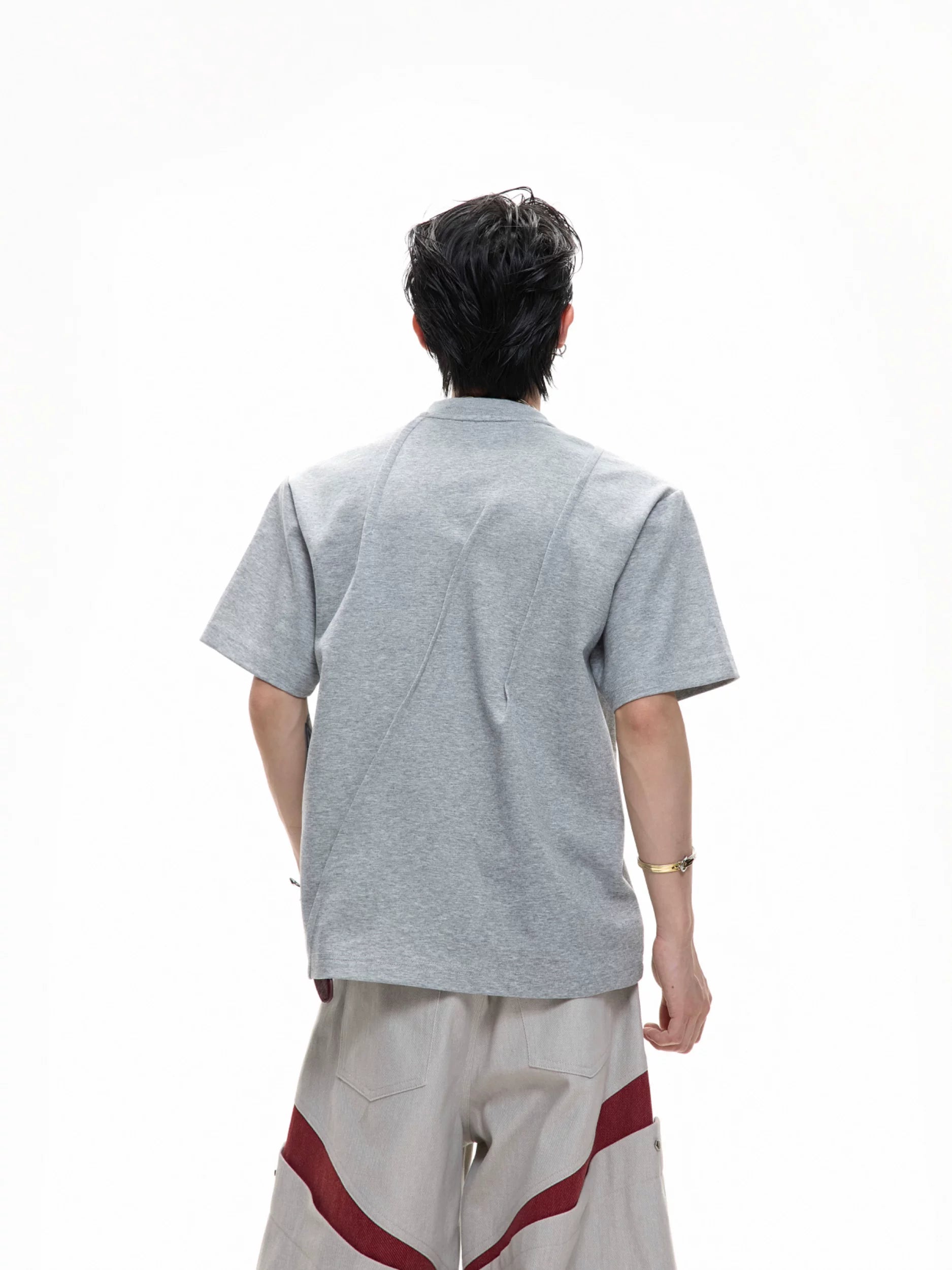 Textured Pleat Tee - RIYOOO