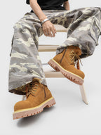 Chunky Platform Work Boots - RIYOOO