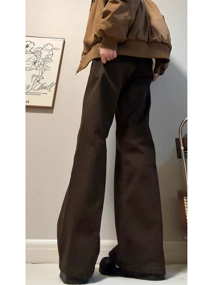 Straight Slim Bootcut Pants - RIYOOO