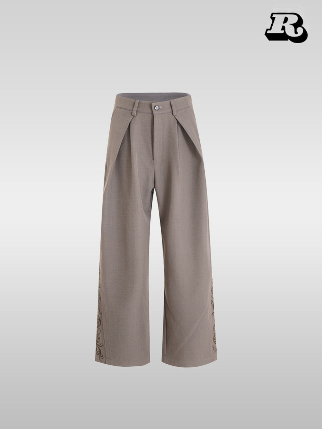 Vintage Cut Pattern Embroidered Trousers - RIYOOO