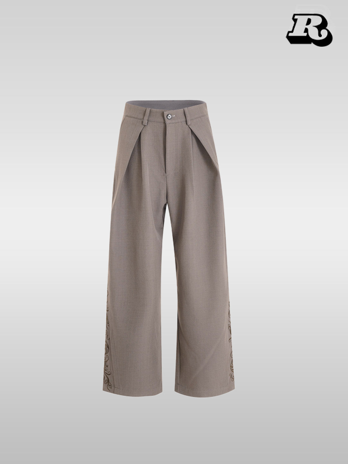 Vintage Cut Pattern Embroidered Trousers - RIYOOO