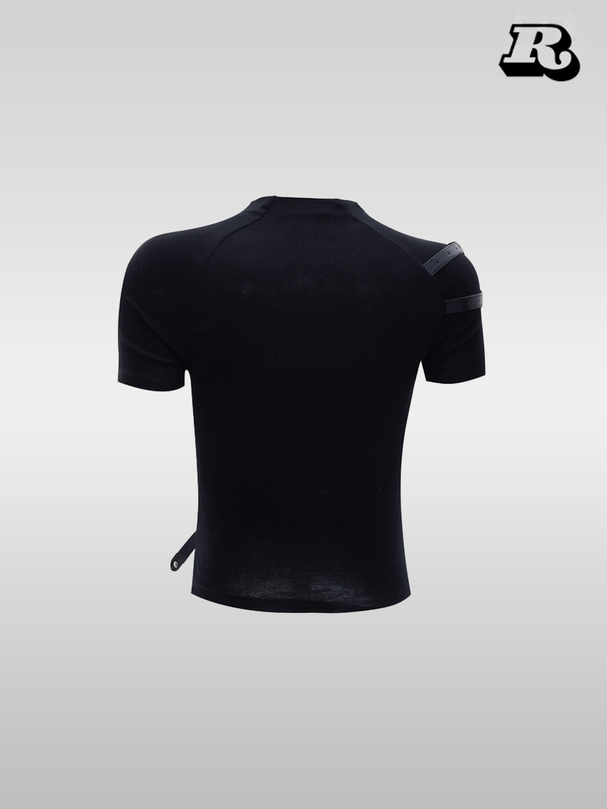 Metal Strap Design Slim T-Shirt - RIYOOO